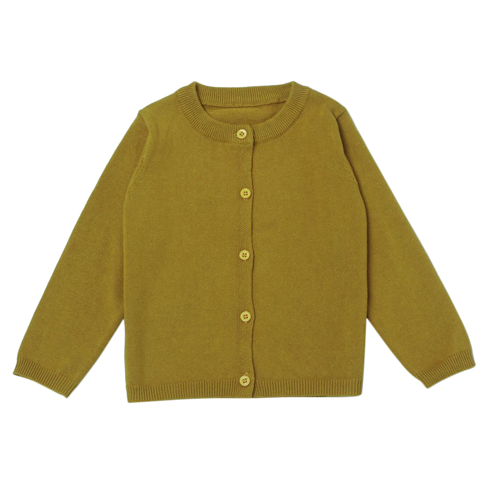 カーディガン 子供服 こども服 キッズ ベビー 長袖 ダークイエロー バリエーション画像