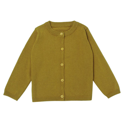 カーディガン 子供服 こども服 キッズ ベビー 長袖 ダークイエロー バリエーション画像
