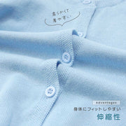 カーディガン 子供服 こども服 キッズ ベビー 長袖 羽織り ニット トップス ラウンドネック 丸首 無地 前ボタン 前開き シンプル 無地 可愛い かわいい きれいめ カラバリ豊富 通園 通学 女の子 男の子 女児 男児