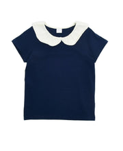 子供服 半袖 Tシャツ 女の子 ガールズ カットソー 衿フリル フリル トップス バックリボン キッズ ジュニア 可愛い かわいい おしゃれ ガーリー リンクコーデ 春服 夏服 無地 シンプル 子ども プラスナオ