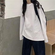 チュニック 長袖 ロングTシャツ カットソー オーバーサイズ ビッグシルエット レディース 女性 トップス 大きいサイズ ゆったり 無地 シンプル お洒落 カジュアル 婦人服