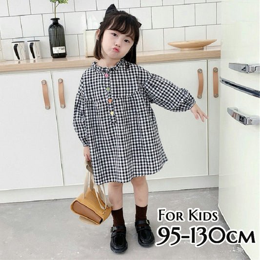 ワンピース チュニック 子供服 キッズ 女の子 フリル襟 商品画像