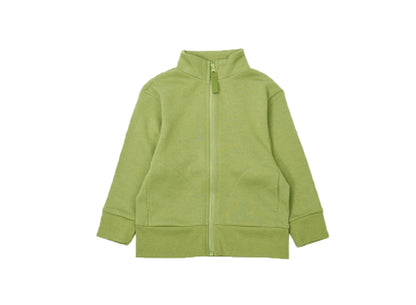 子供服 スウェットブルゾン ジップアップジャンパー 女の子 男の子 裏毛 カーキ バリエーション画像
