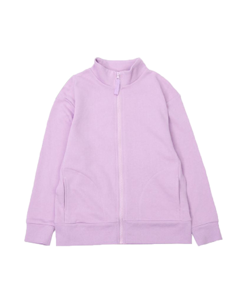 子供服 スウェットブルゾン ジップアップジャンパー 女の子 男の子 裏毛 ラベンダー バリエーション画像