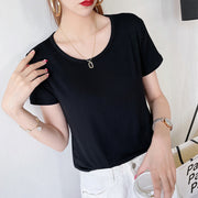 Tシャツ 半袖 レディース 大きいサイズ トップス カットソー プルオーバー ゆったり Uネック 無地 シンプル カジュアル 春夏