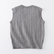 ニットベスト JK風 レディース 女性 トップス ジレ 袖なし プルオーバー ワンポイント 刺繍 コスプレ衣装 女子高生 学生服 Vネック おしゃれ
