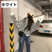 トレーナー 長袖 レディース 女性 婦人 トップス ラウンドネック 袖リブ ヒョウ柄 レオパード柄 お洒落 カジュアル 大きいサイズ 派手 目立つ ゆったり 体系カバー かわいい 上品 大人女子 お出かけ 普段使い