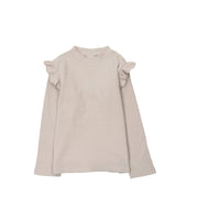 送料無料 リブトップス カットソー 長袖 リブ メロウフリル 子供服 キッズ ジュニア フェミニン 春服 春物 長袖 長袖tシャツ トップス フリル フリルトップス 女の子 ガールズ 子ども服 キッズ服 保育園 クルーネック ハイネック タートルネック 発表会 卒園式 入園式 フォーマル かわいい ガーリー