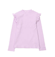 送料無料 リブトップス カットソー 長袖 リブ メロウフリル 子供服 キッズ ジュニア フェミニン 春服 春物 長袖 長袖tシャツ トップス フリル フリルトップス 女の子 ガールズ 子ども服 キッズ服 保育園 クルーネック ハイネック タートルネック 発表会 卒園式 入園式 フォーマル かわいい ガーリー