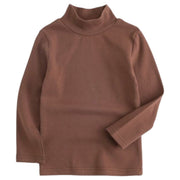 カットソー 長袖 ロングTシャツ 子供 キッズ ジュニア 女の子 男の子 トップス ハイネック 無地 単色 シンプル 秋冬 着回し 合わせやすい 子供服