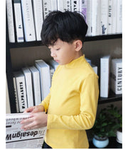 カットソー 長袖 ロングTシャツ 子供 キッズ ジュニア 女の子 男の子 トップス ハイネック 無地 単色 シンプル 秋冬 着回し 合わせやすい 子供服