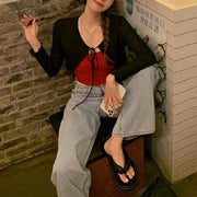 カーディガン ボレロ ショート丈 レディース 女性 婦人服 長袖 ミニ丈 前開き フリル 紐 薄手 ラウンドネック 単色 無地 羽織り アウター シンプル 着回し かわいい きれいめ おしゃれ ベーシック 定番 上品 お出かけ 通勤 黒 白 ピンク ベージュ 青 カーキ