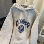 パーカーワンピース レディース 女性 長袖 ロング丈 プルオーバー フード付き フード紐 スリット フロントプリント ロゴ シンプル かわいい