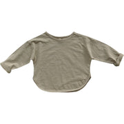 ロングTシャツ カットソー ベビー キッズ 子供用 女の子 男の子 トップス 長袖 ラウンドネック ラウンドカット 無地 単色 シンプル お洒落 お出かけ 普段使い 女児 男児 子供服