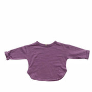ロングTシャツ カットソー ベビー キッズ 子供用 女の子 男の子 トップス 長袖 ラウンドネック ラウンドカット 無地 単色 シンプル お洒落 お出かけ 普段使い 女児 男児 子供服