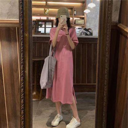 Tシャツワンピース 半袖 レディース 婦人服 女性 ミモレ丈 商品画像3