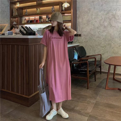 Tシャツワンピース 半袖 レディース 婦人服 女性 ミモレ丈 商品画像4