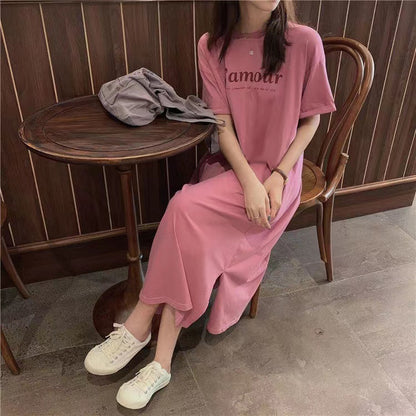 Tシャツワンピース 半袖 レディース 婦人服 女性 ミモレ丈 商品画像5