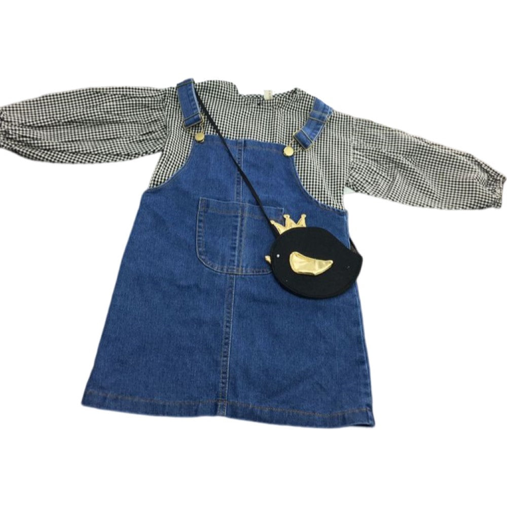 ジャンパースカート キッズ ベビー 子供服 デニム サロペット オーバーオール ワンピース ジャンスカ Aライン 膝丈 無地 ノースリーブ ジーンズ カジュアル シンプル ポケット バックスリット おしゃれ お洒落 デイリー 普段着 着回し 合わせやすい 子ども こども 赤ちゃん 幼児 女の子 女児 ガールズ 春 夏 秋