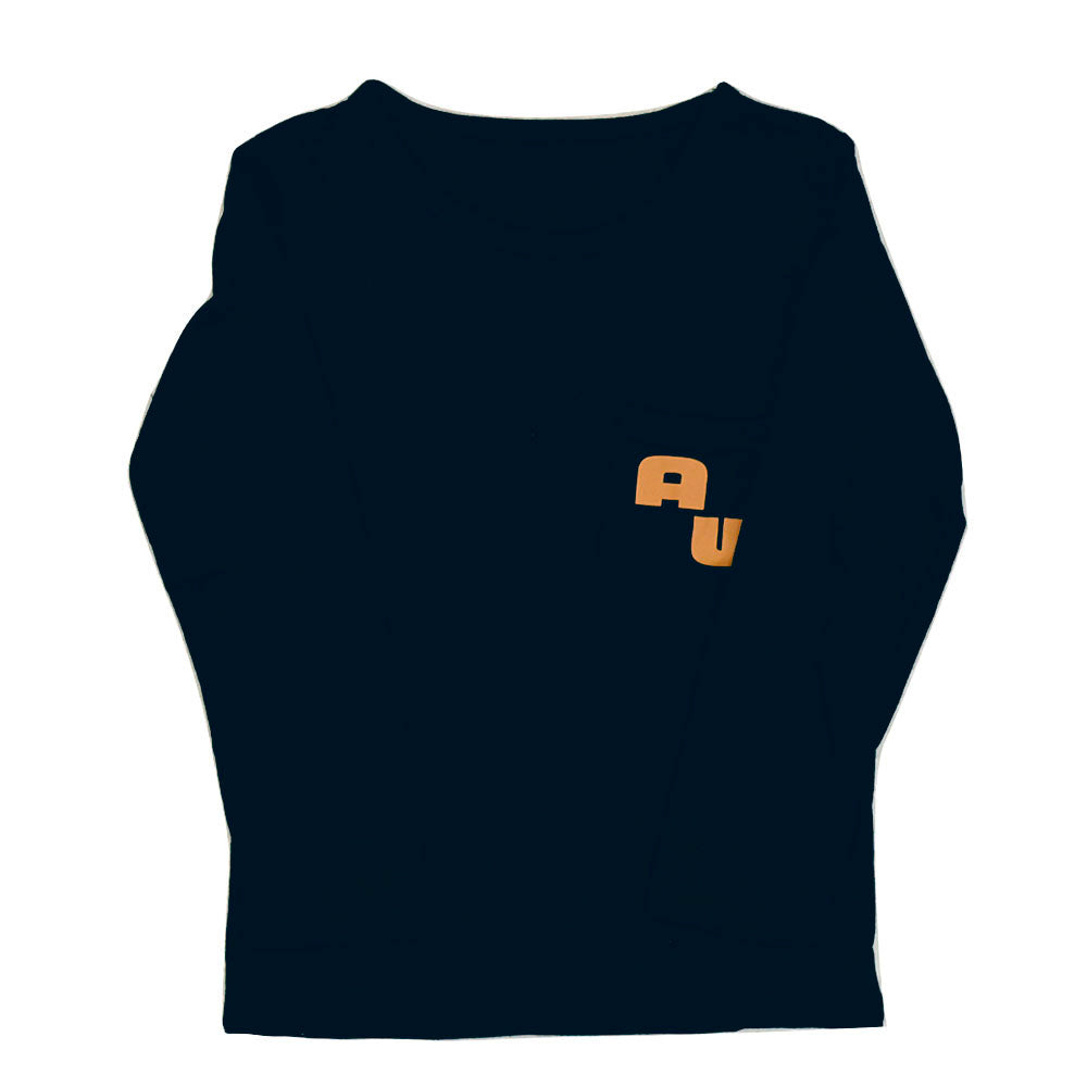 長袖Tシャツ カットソー ロンT プリントTシャツ ロゴ カジュアル ネイビー バリエーション画像