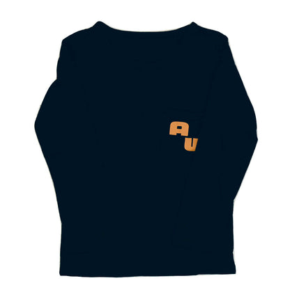 長袖Tシャツ カットソー ロンT プリントTシャツ ロゴ カジュアル ネイビー バリエーション画像