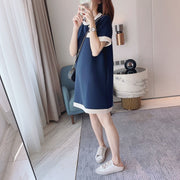 ワンピース ショート丈 半袖 レディース 女性 ミニ丈 チュニックワンピ Tシャツワンピ 胸ポケット シンプル カジュアル かわいい 婦人服