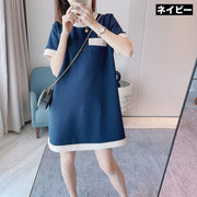 ワンピース ショート丈 半袖 レディース 女性 ミニ丈 チュニックワンピ Tシャツワンピ 胸ポケット シンプル カジュアル かわいい 婦人服