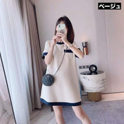ワンピース ショート丈 半袖 レディース 女性 ミニ丈 チュニックワンピ Tシャツワンピ 胸ポケット シンプル カジュアル かわいい 婦人服