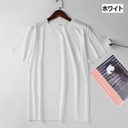 カットソー Tシャツ 半袖 シームレス 薄手 メンズ 紳士用 男性 トップス インナー Vネック カットオフ アウターに響きにくい シンプル 無地 単色 タイト フィット スリム 着回し おしゃれ かっこいい カジュアル デイリー 普段使い 大きいサイズ