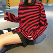 カットソー Tシャツ ロンT 長袖 ボーダー レディース 女性 トップス プルオーバー 大きいサイズ ボートネック ドロップショルダー カジュアル 可愛い