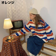 カットソー 長袖 ロンT ロングTシャツ チュニック レディース 大きいサイズ ラウンドネック ゆったり 体型カバー ボーダー柄