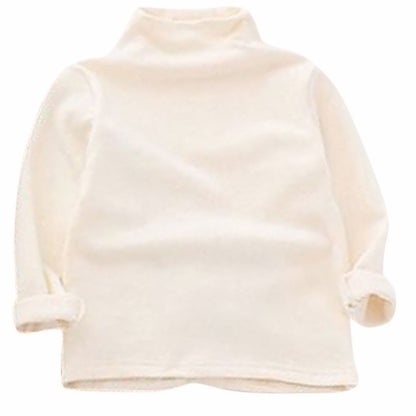 カットソー 長袖 Tシャツ ハイネック ロンT 子供服 クリーム バリエーション画像