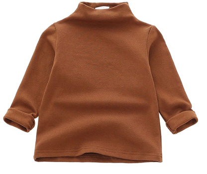 カットソー 長袖 Tシャツ ハイネック ロンT 子供服 キャラメル バリエーション画像