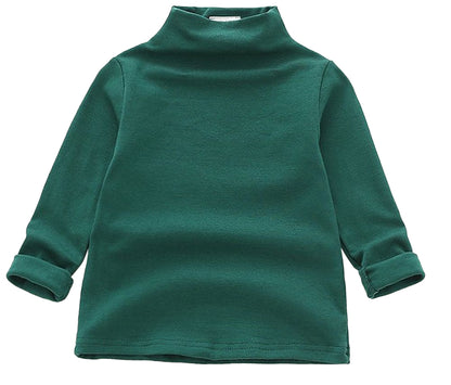 カットソー 長袖 Tシャツ ハイネック ロンT 子供服 グリーン バリエーション画像