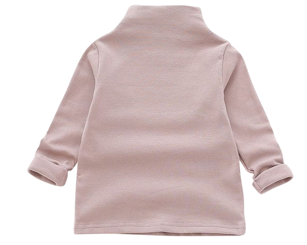 カットソー 長袖 Tシャツ ハイネック ロンT 子供服 ピンク バリエーション画像