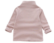 カットソー 長袖 Tシャツ ハイネック ロンT 子供服 キッズ リンクコーデ トップス インナー シンプル 無地 単色 ソリッドカラー 着まわし ヘビロテ カジュアル 通園 通学 女の子 男の子 女児 男児 子供用 子ども服 こども服 80cm 90cm 100cm 110cm 120cm