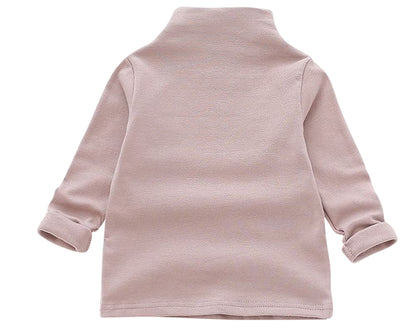 カットソー 長袖 Tシャツ ハイネック ロンT 子供服 ピンク バリエーション画像