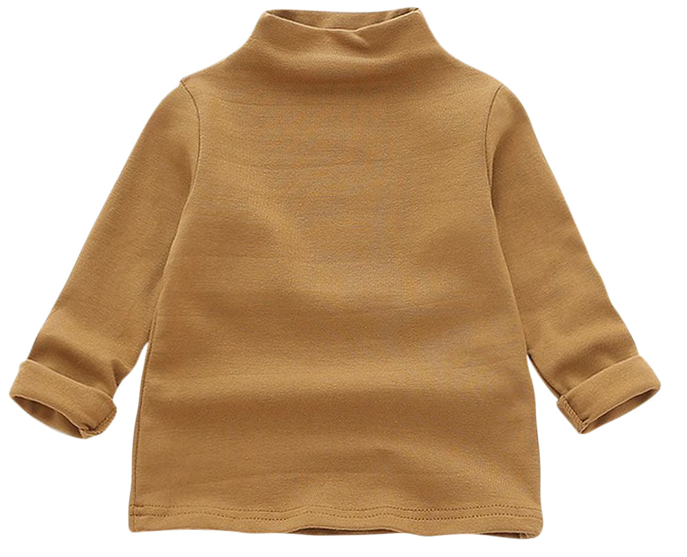 カットソー 長袖 Tシャツ ハイネック ロンT 子供服 イエロー バリエーション画像