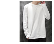 Tシャツ カットソー 長袖 メンズ レディース 男女兼用 ユニセックス トップス ラウンドネック プルオーバー 大きいサイズ 無地 ソリッドカラー シンプル 男性 女性 着回し カジュアル ラフ 部屋着 M L XL 2XL 3XL 4XL 5XL