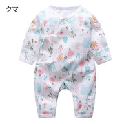 ロンパース カバーオール ベビー服 赤ちゃん 新生児 子供服 男の子 女の子 長袖 長ズボン 前開き 可愛い おしゃれ 動物 フルーツ 出産祝い プレゼント 春 秋 冬 恐竜 フルーツ クマ アニマル レモン 幾何学 紐 スナップボタン