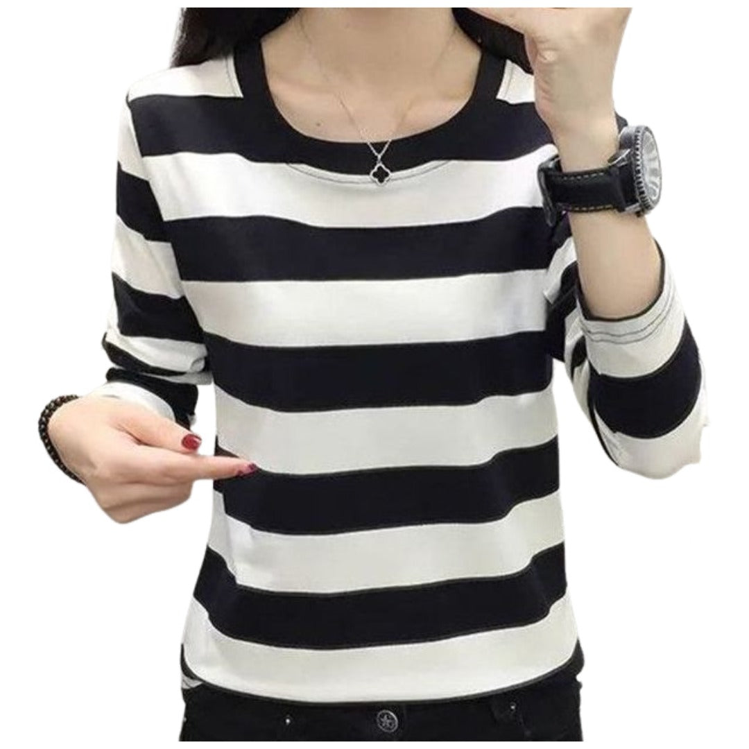 カットソー レディース 女性 トップス Ｔシャツ 長袖 ブラック バリエーション画像