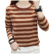 カットソー レディース 女性 トップス Ｔシャツ 長袖 ボーダー Uネック 春秋 春服 秋服 カジュアル シンプル かわいい おしゃれ カラバリ豊富 ブラック ホワイト レッド