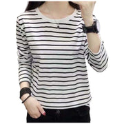 カットソー レディース 女性 トップス Ｔシャツ 長袖 ボーダー Uネック 春秋 春服 秋服 カジュアル シンプル かわいい おしゃれ カラバリ豊富 ブラック ホワイト レッド