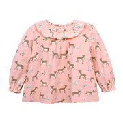 カットソー キッズ ベビー トップス Tシャツ ブラウス 長袖 襟 フリル アニマル かわいい おしゃれ 子供服 子供 女の子 幼児 赤ちゃん ベビー服