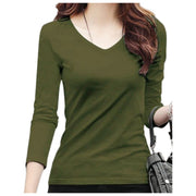 長袖Tシャツ ロングTシャツ カットソー レディース 女性 トップス Vネック 無地 単色 シンプル 着回し 大きいサイズあり 婦人服