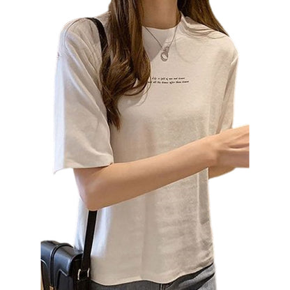 Tシャツ カットソー 半袖 トップス レディース 大きいサイズ ホワイト バリエーション画像