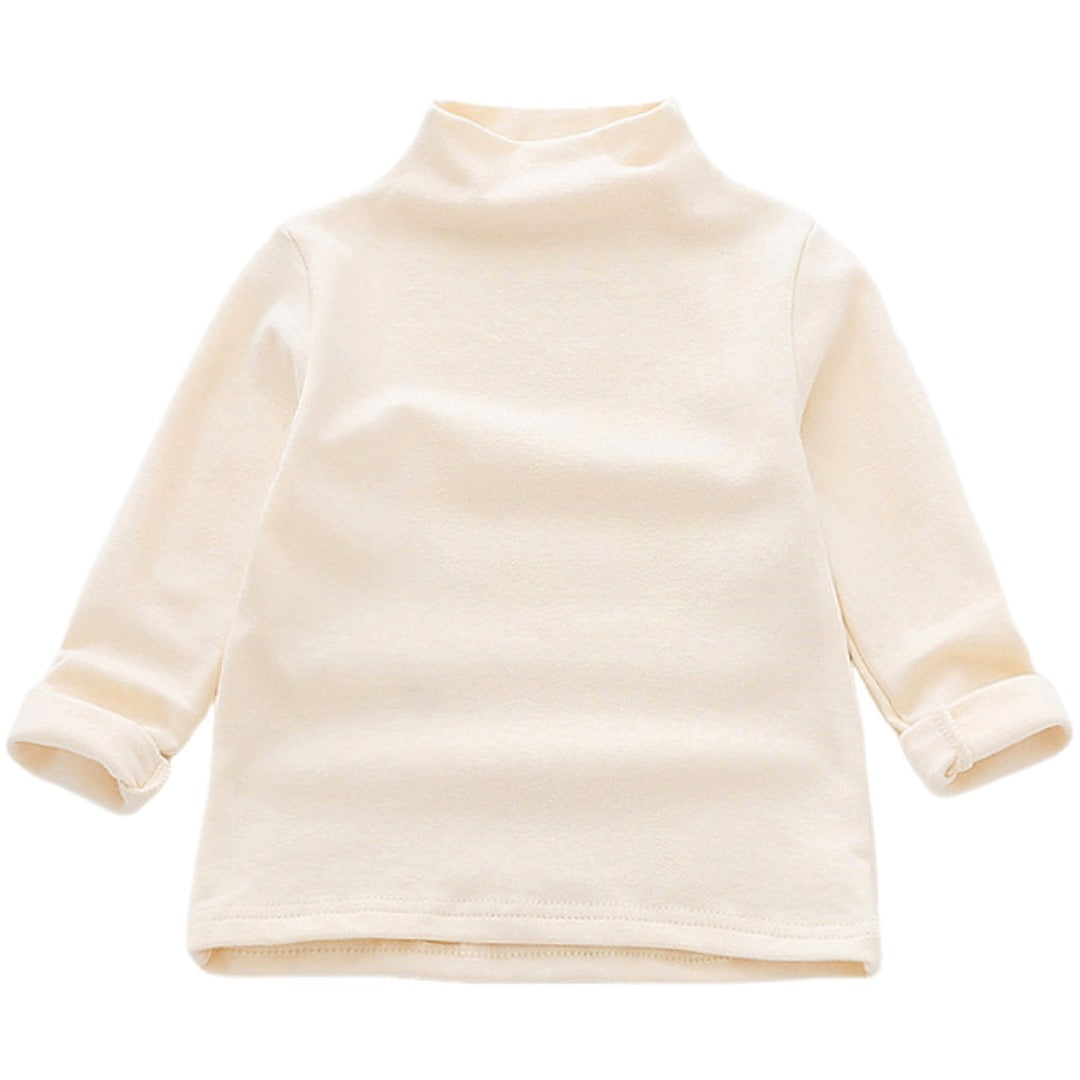 カットソー 長袖 Tシャツ ハイネック ロンT 子供服 キッズ トップス シンプル 無地 着まわし ヘビロテ カジュアル 通園 通学 女の子 男の子 女児 男児 子供用 子ども服 こども服