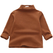 カットソー 長袖 Tシャツ ハイネック ロンT 子供服 キッズ トップス シンプル 無地 着まわし ヘビロテ カジュアル 通園 通学 女の子 男の子 女児 男児 子供用 子ども服 こども服