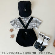 Tシャツ オーバーオール 単品 ベビー キッズ 子供服 男の子 女の子 トップス ボトムス 半袖 ブルマ サロペット サスペンダー ボーダー 縞々 ベビーウェア 赤ちゃん かわいい