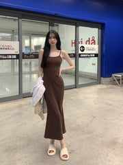 キャミワンピース レディース 女性 女子 大人女子 大きいサイズ ロングワンピース キャミソールワンピース キャミワンピ ロング タイト シンプル 無地 上品 かわいい おしゃれ